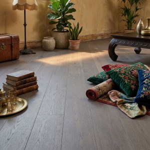 PARQUET PREFINITI - Rovere 1 Strip - Thermo Family - Carbonizzato - Spazzolato-7